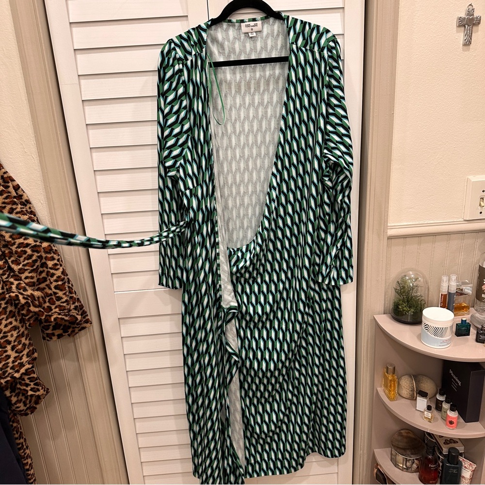 Diane Von Furstenberg for Target DVF x Target wrap dress 3X green - Picture 8 of 11